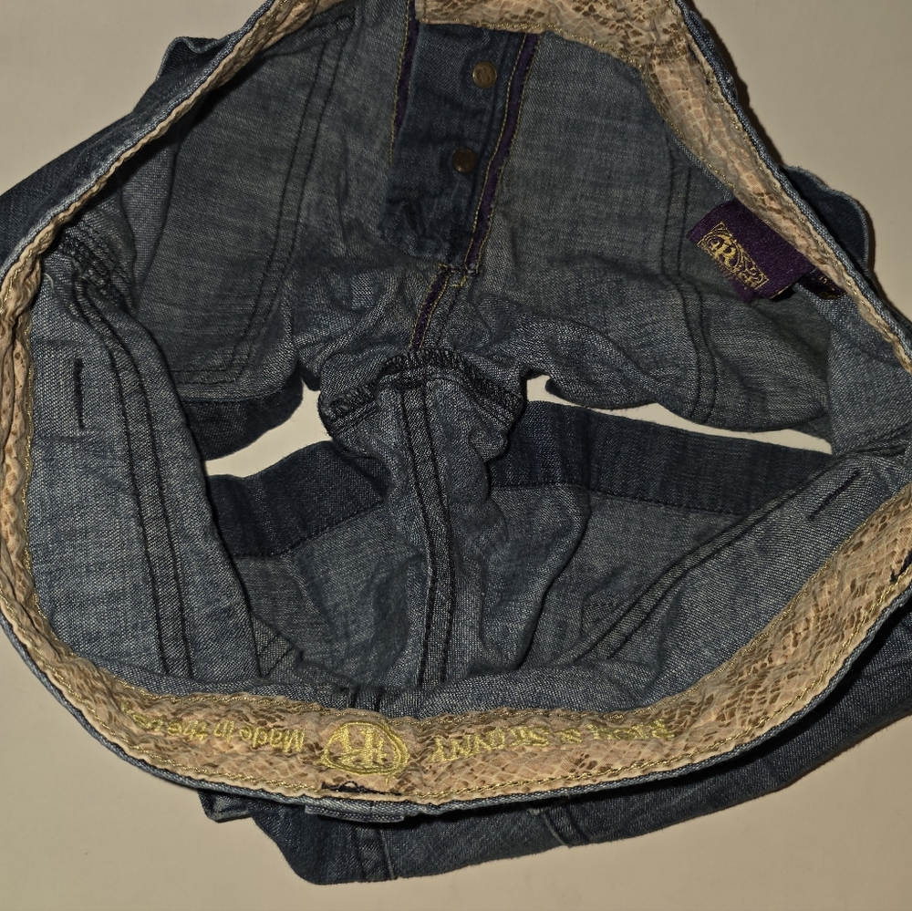 Rich & Skinny Jean Shorts Size 27 Crazy Navy - Picture 6 of 7
